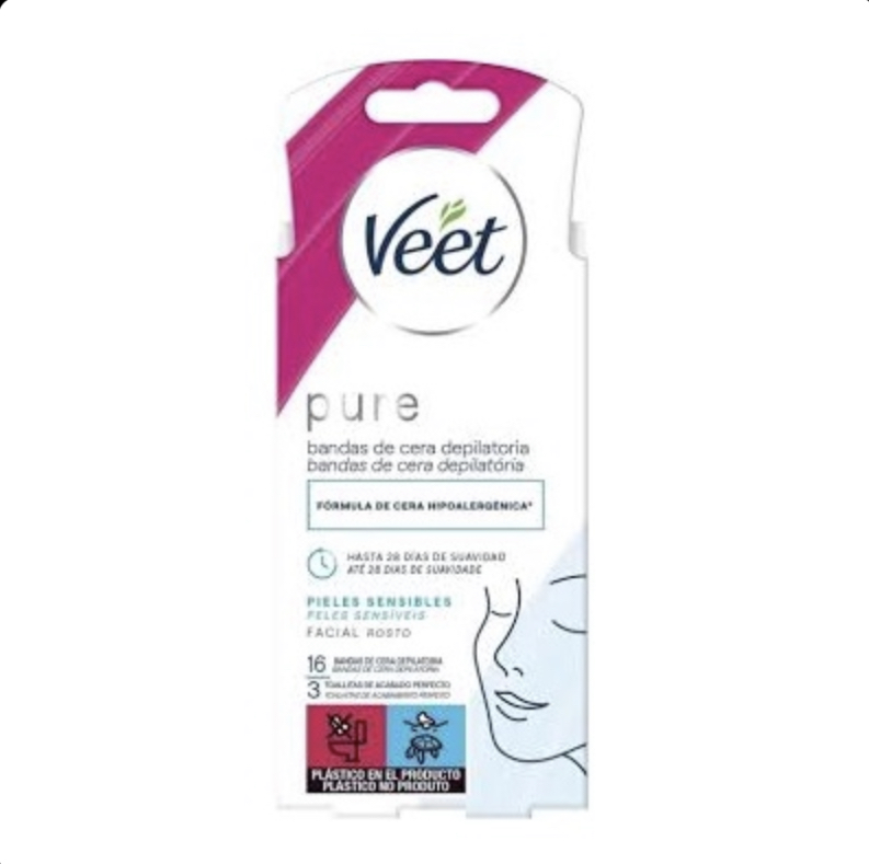 چسب موبر صورت ویت Veet Pure Sensitive Skin مناسب پوست حساس