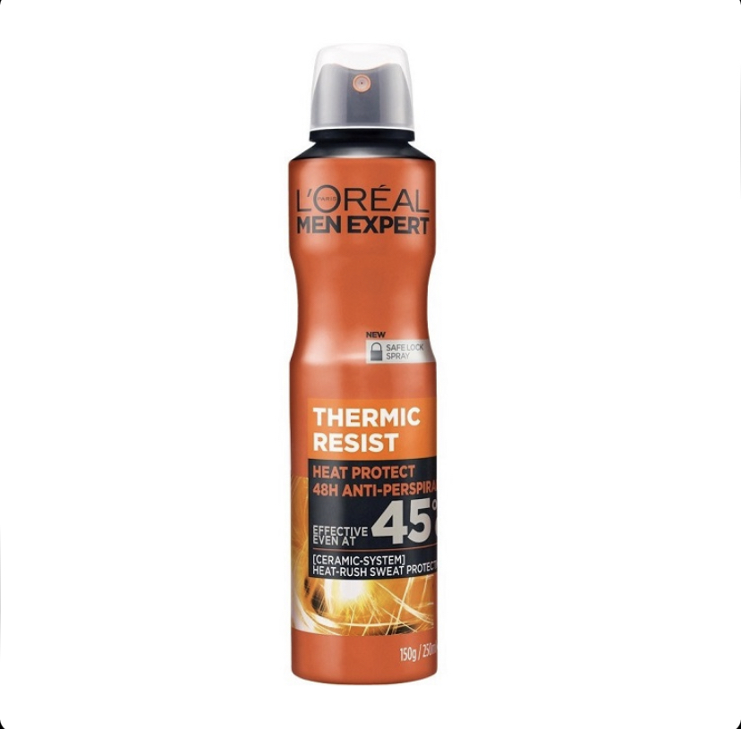 اسپری ضد تعریق مردانه ۴۸ ساعته لورال Loreal thermic resist حجم ۲۵۰ میل