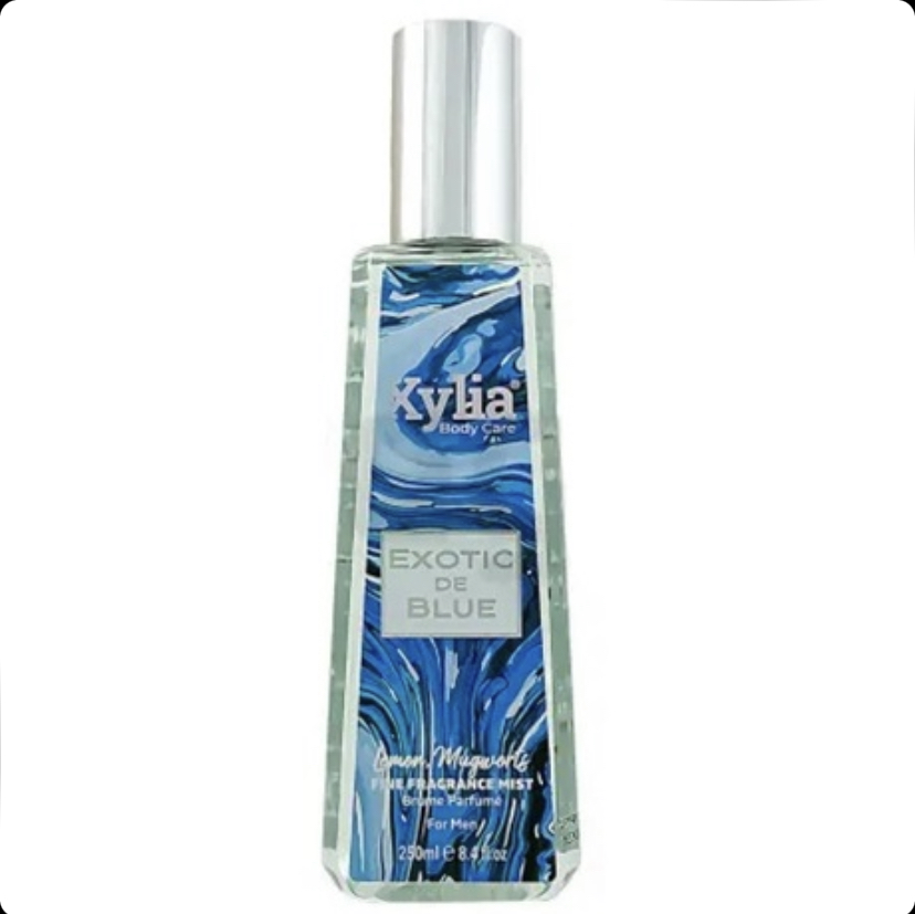 بادی اسپلش ایکسیلیا مردانه Xylia EXOTIC DE BLUE با رایحه لیمو گیاه خاراگوش حجم 250 میل