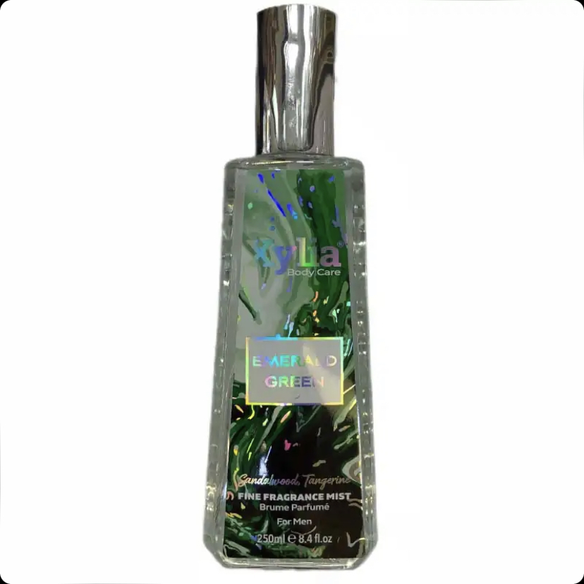 بادی اسپلش ایکسیلیا مردانه Xylia EMERALD GREEN با رایحه چوب صندل و نارنگی حجم 250 میل