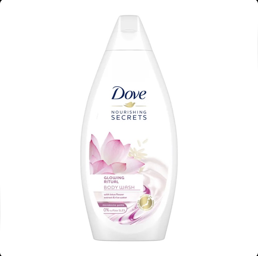 شامپو بدن داو با عصاره برنج و گل لوتوس Dove Nourishing Secrets Glowing Ritual حجم 500 میل