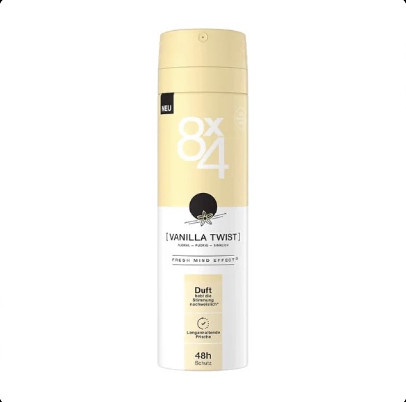 اسپری خوشبو کننده بدن زنانه هشت در چهار 84 مدل VANILLA TWIST حجم 150 میل