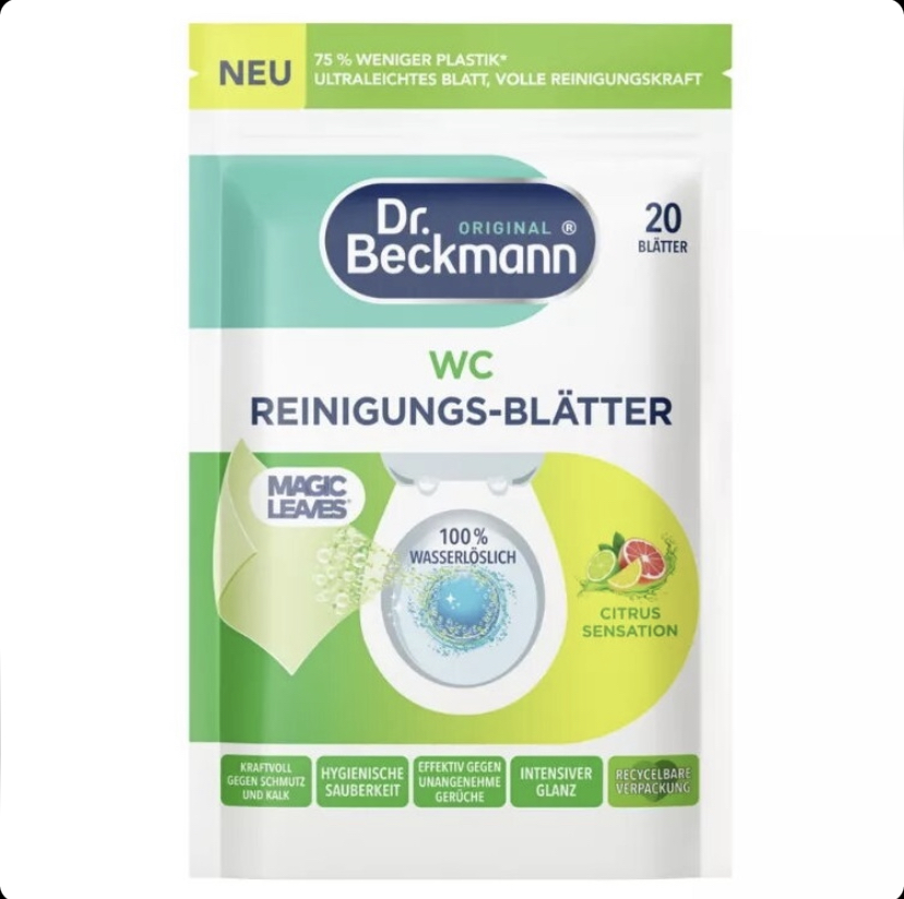دستمال تمیزکننده توالت فرنگی دکتر بکمن Dr.Beckmann رایحه Citrus Sensation بسته 20 عددی
