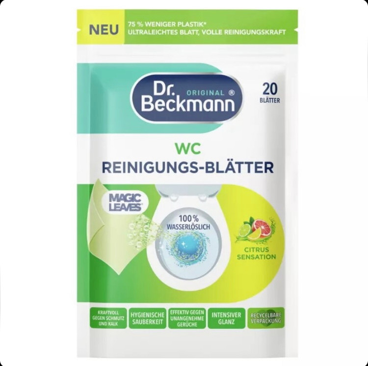 دستمال تمیزکننده توالت فرنگی دکتر بکمن Dr.Beckmann رایحه Citrus Sensation بسته 20 عددی