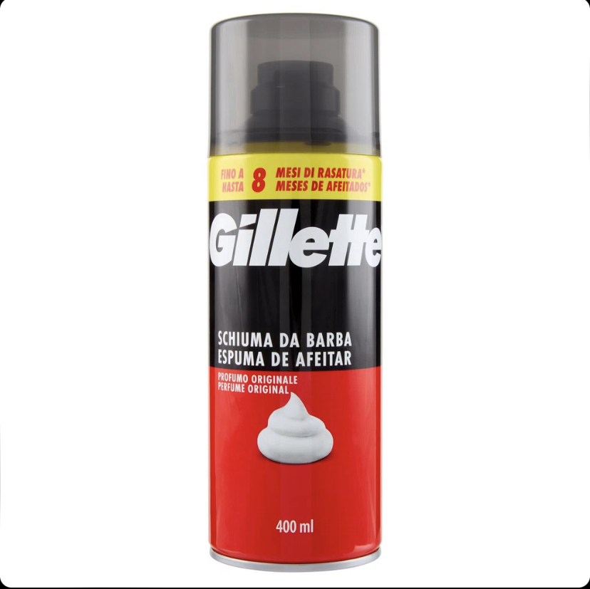 فوم اصلاح ژیلت Gillette Original مناسب انواع پوست حجم ۴۰۰ میل