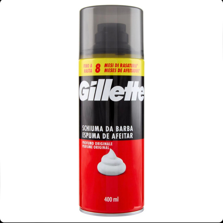 فوم اصلاح ژیلت Gillette Original مناسب انواع پوست حجم ۴۰۰ میل