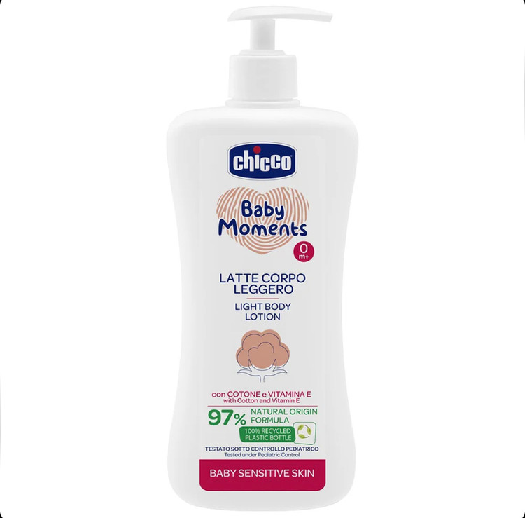 لوسیون بدن کودک چیکو chicco baby moments ضد حساسیت حجم 500 میل