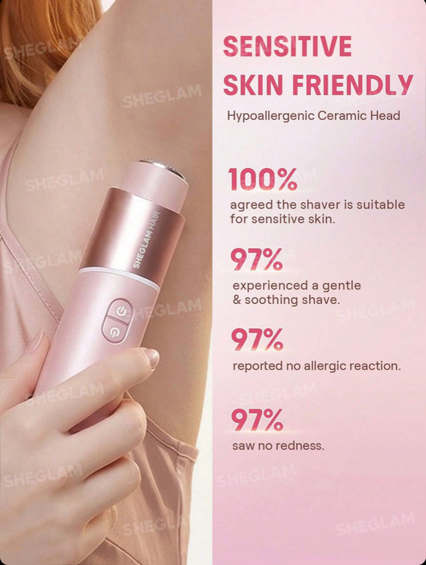 شیور دو کاره صورت بدن و بیکینی شیگلم SHEGLAM Dual-Head Electric Bikini Trimmer مناسب برای بانوان