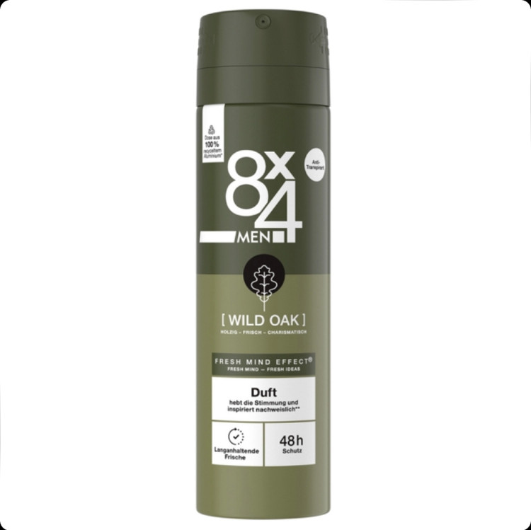 اسپری بدن هشت در چهار مردانه رایحه wild oak تلخ و چوبی حجم ۱۵۰ میل