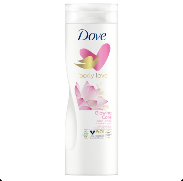 لوسیون بدن روشن کننده و درخشان کننده داو Dove Glowing Care حجم 400 میل
