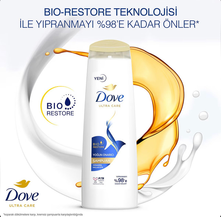 شامپو ترمیمکننده و تقویتکننده داو Dove amino serum مناسب موهای آسیبدیده حجم 350 میل