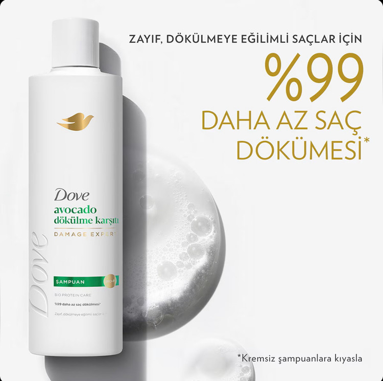 شامپو ضد ریزش و تقویتکننده مو داو Dove avocado با عصاره آووکادو حجم ۳۷۵ میل