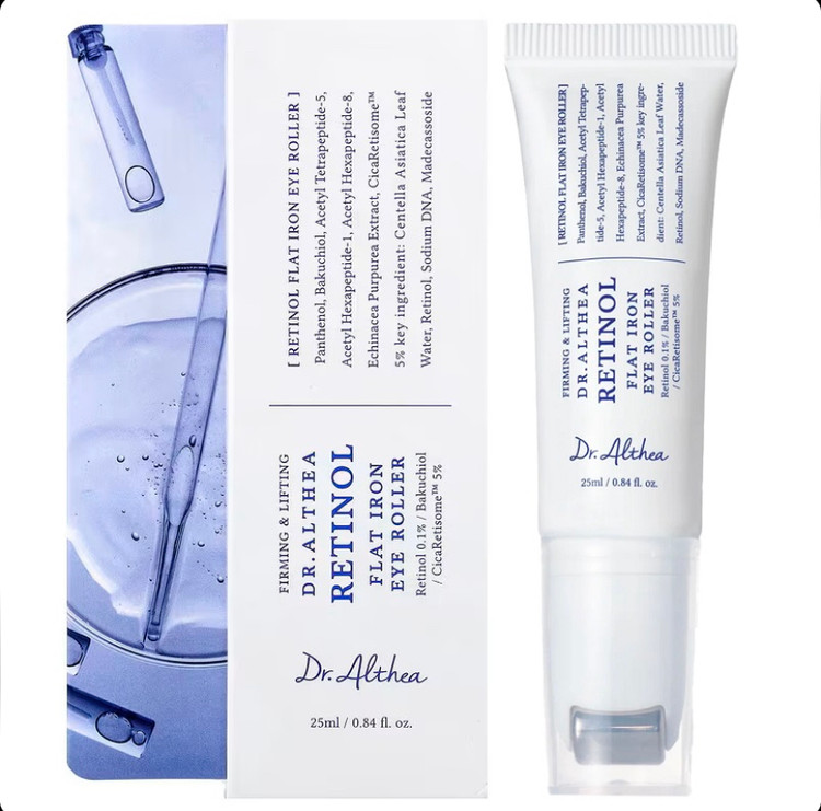 کرم دور چشم رولی حاوی رتینول ضدچروک دکتر آلتیا Dr.Althea Retinol Flat Iron Eye Roller حجم 25 میل