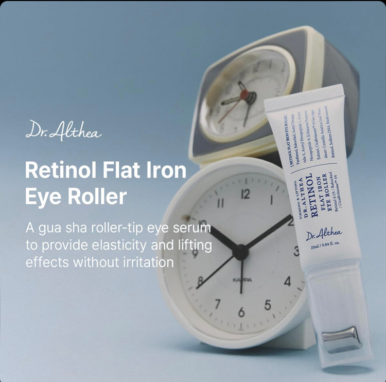 کرم دور چشم رولی حاوی رتینول ضدچروک دکتر آلتیا Dr.Althea Retinol Flat Iron Eye Roller حجم 25 میل
