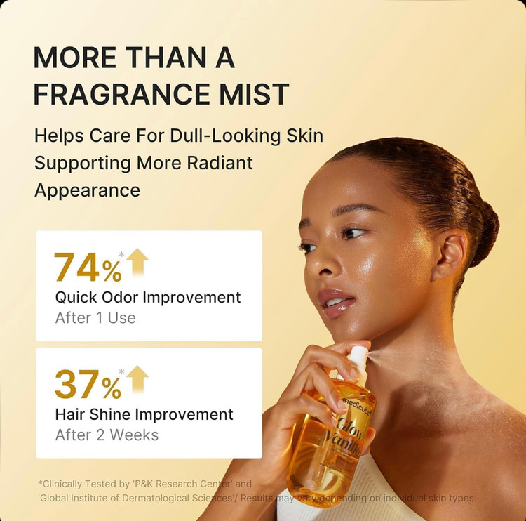 اسپری میست خوشبوکننده مو و بدن وانیلی مدیکوب Medicube Glow Vanilla Hair & Body Fragrance Mist حجم 250 میل