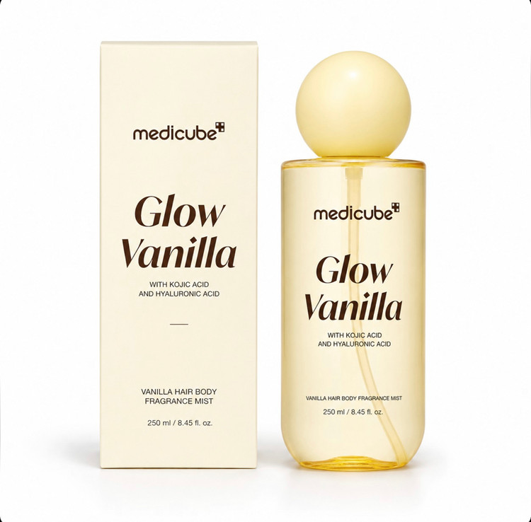 اسپری میست خوشبوکننده مو و بدن وانیلی مدیکوب Medicube Glow Vanilla Hair & Body Fragrance Mist حجم 250 میل