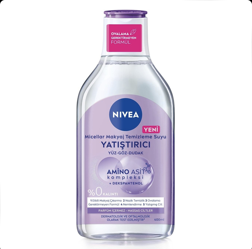 میسلار پاک کننده آرایش مخصوص پوست حساس نیوآ Nivea مناسب صورت چشم و لب حجم 400 میل
