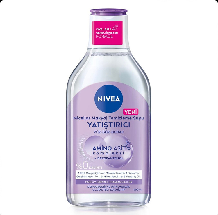 میسلار پاک کننده آرایش مخصوص پوست حساس نیوآ Nivea مناسب صورت چشم و لب حجم 400 میل