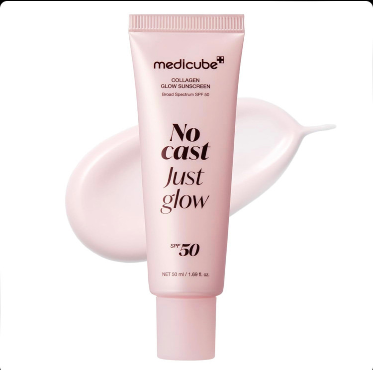 ضد آفتاب کلاژن و پپتید مدیکیوب Medicube No Cast Just Glow Collagen SPF 50 حجم 50 میل