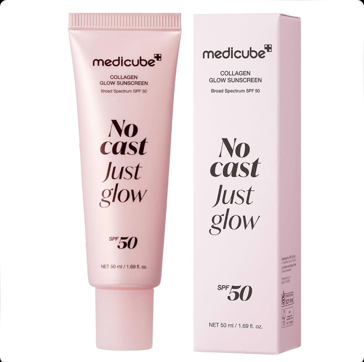 ضد آفتاب کلاژن و پپتید مدیکیوب Medicube No Cast Just Glow Collagen SPF 50 حجم 50 میل