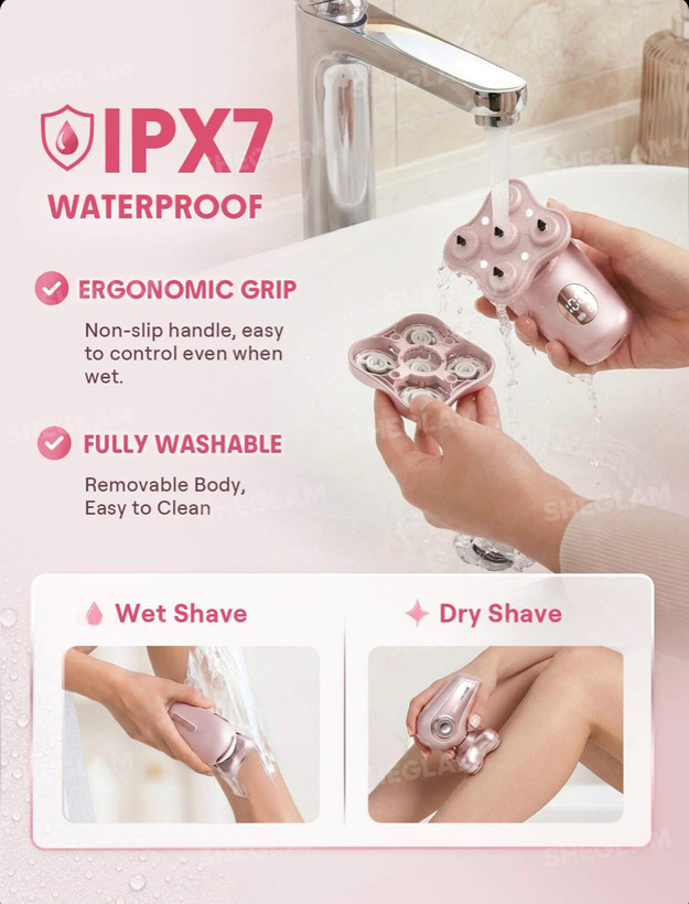 شیور برقی ۵ بعدی چند کاره ضد آب شیگلم SHEGLAM Smooth Moves 5D Flash Electric Shaver