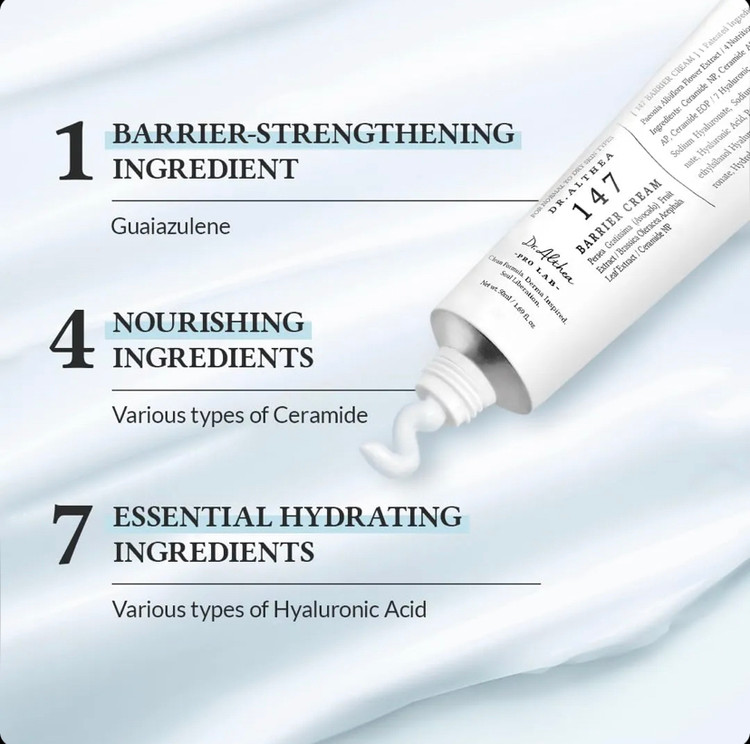 کرم بریر 147 دکتر التیا ترمیم و تقویت کننده سد دفاعی پوست Dr. Althea 147 Barrier Cream حجم 50 میل