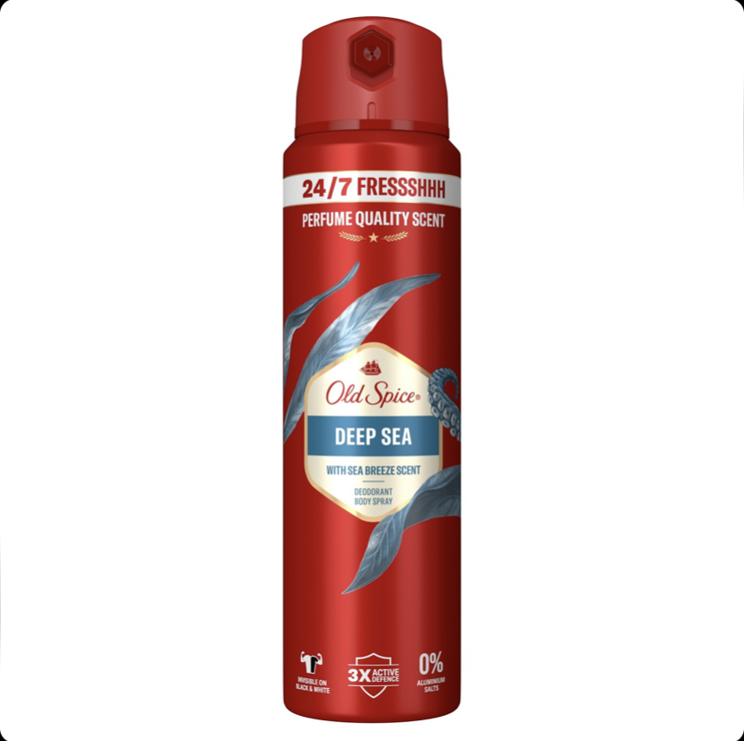 اسپری دئودورانت الد اسپایس Old Spice DEEP SEA حجم 150 میل