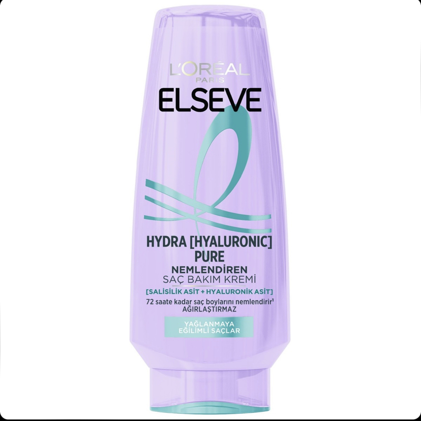 نرم کننده آبرسان مو لورال LOREAL Elseve Hydra Hyaluronic حاوی هیالورونیک اسید حجم 250 میل