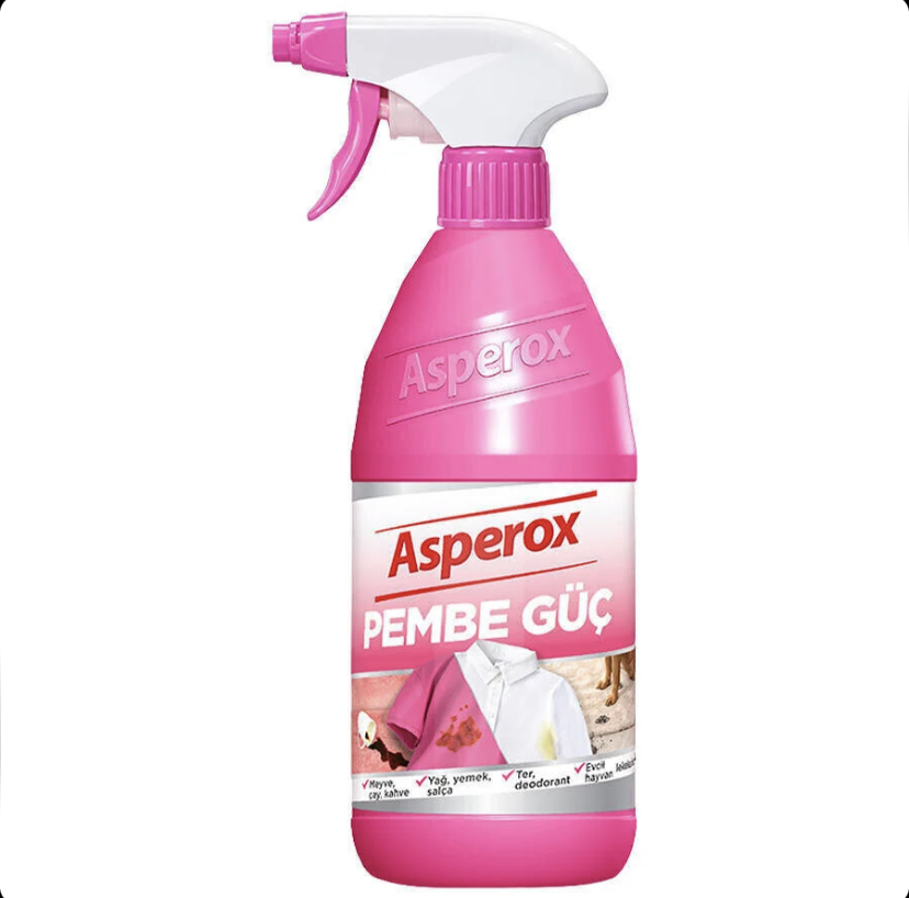 اسپری لکه‌بر لباس و سطوح پارچه‌ای آسپروکس Asperox Pembe Güç حجم 650 میل
