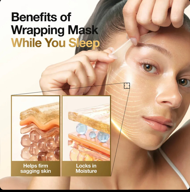 ماسک کلاژن لیفتینگ و سفتکننده آنوا Anua Golden Firming Collagen Wrapping Mask KPOP DEMON حجم 80 میل