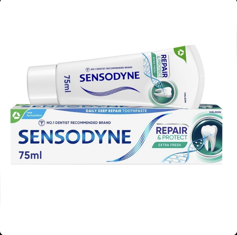 خمیر دندان ضد حساسیت و ترمیم‌کننده سنسوداین Sensodyne Repair & Protect Extra Fresh حجم 75 میل