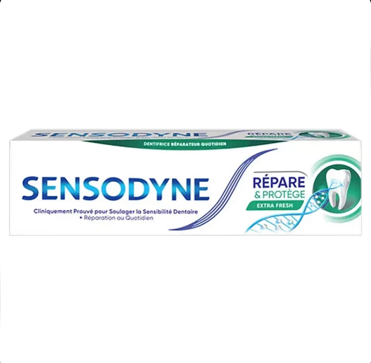 خمیر دندان ضد حساسیت و ترمیمکننده سنسوداین Sensodyne Repair & Protect Extra Fresh حجم 75 میل