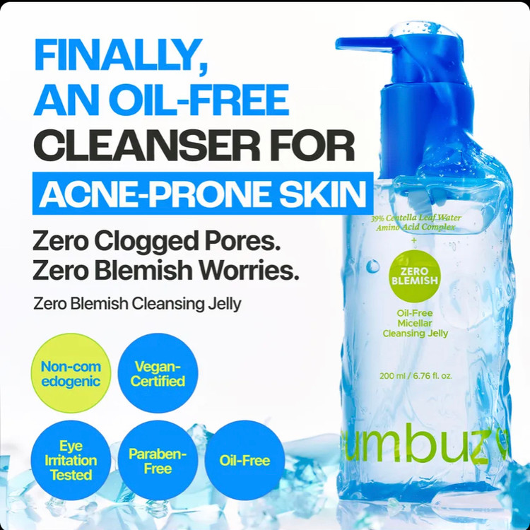 ژل میسلار پاککننده صورت بدون چربی نامبوزین Numbuzin Zero Blemish مناسب پوست مستعد جوش حجم 200 میل