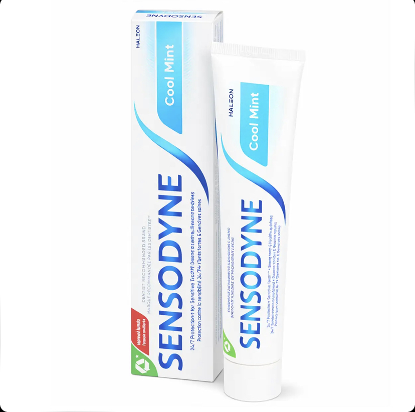 خمیردندان ضدحساسیت و خنک‌کننده سنسوداین Sensodyne Cool Mint با طعم نعناع خنک حجم 75 میل