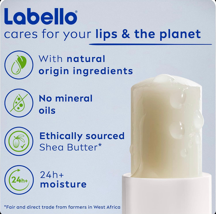 بالم لب مردانه مرطوبکننده و ضدآفتاب لابلو Labello Men Active SPF 15 بدون عطر و روغن معدنی وزن 4.8 گرم