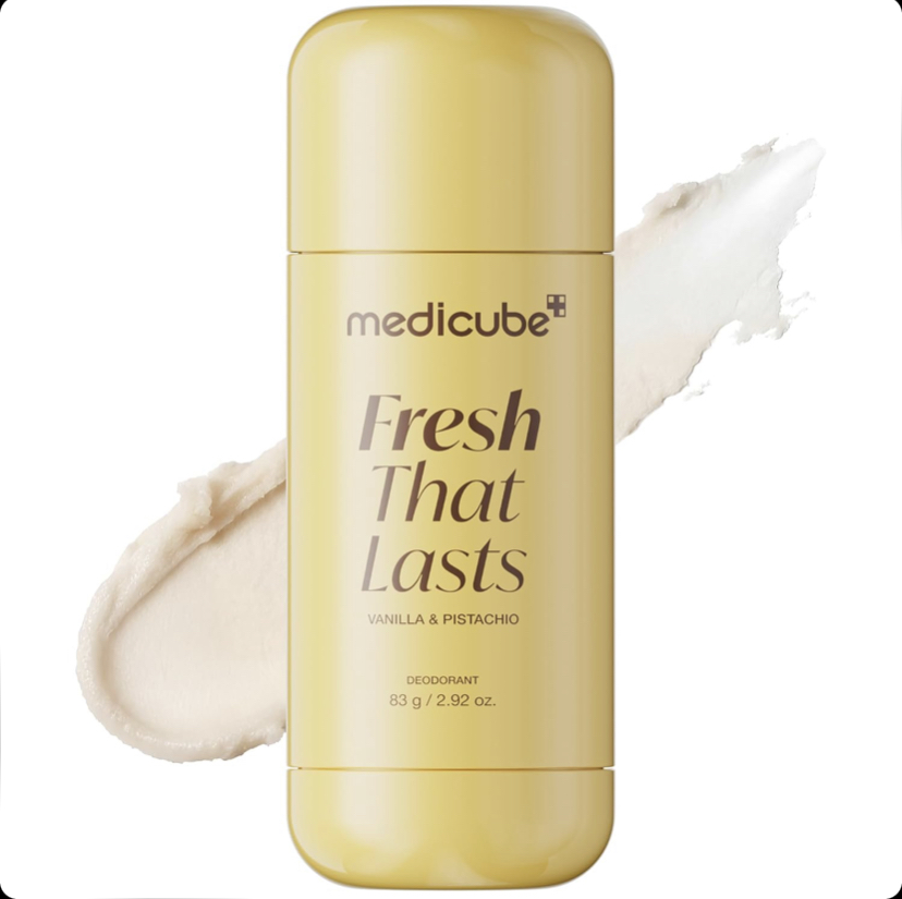 دئودورانت استیکی ضدتعریق و روشن‌کننده زیر بغل مدیکیوب Medicube Fresh That Lasts Vanilla & Pistachio حاوی کوجیک اسید و نیاسینامید وزن 83 گرم