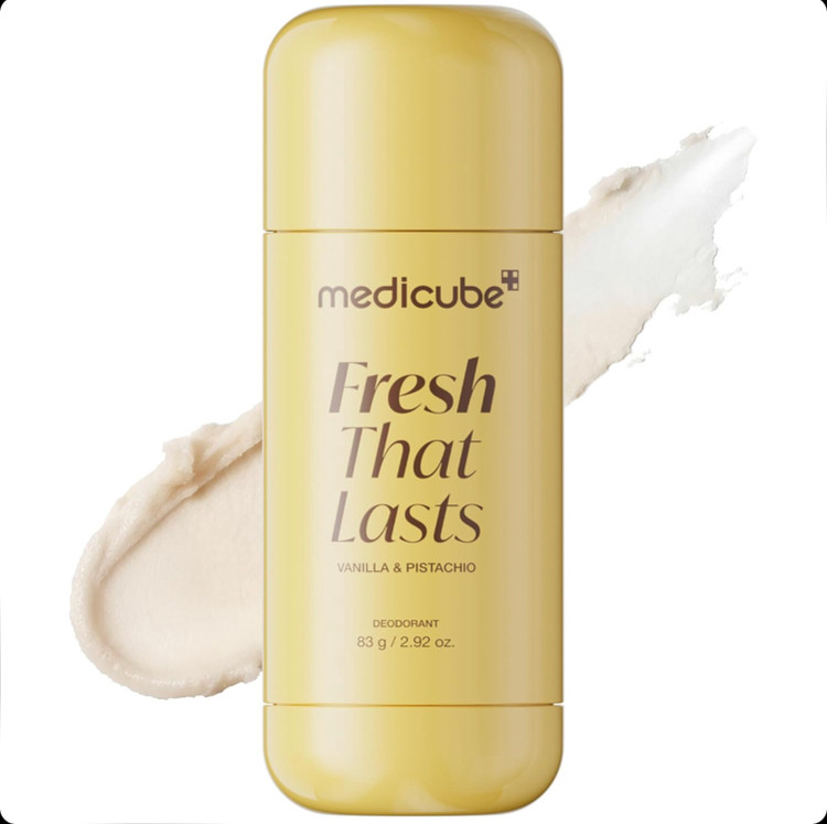 دئودورانت استیکی ضدتعریق و روشنکننده زیر بغل مدیکیوب Medicube Fresh That Lasts Vanilla & Pistachio حاوی کوجیک اسید و نیاسینامید وزن 83 گرم