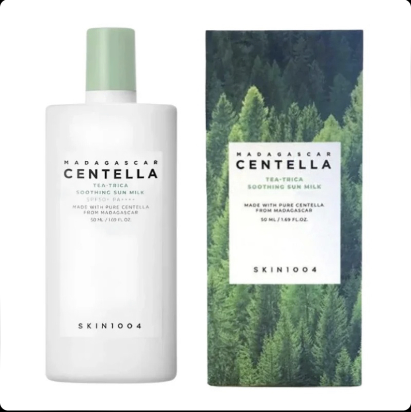 ضدآفتاب تسکین‌دهنده و کنترل‌کننده چربی پوست اسکین 1004 SKIN1004 Centella Tea-Trica Soothing Sun Milk SPF50+ حجم 50 میل