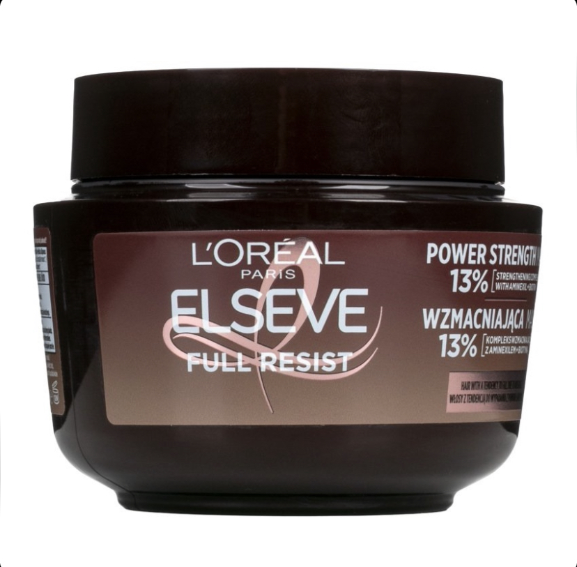 ماسک مو تقویت‌کننده و ضدشکنندگی لورآل LOreal Elseve Full Resist Power حاوی آمینکسیل و بیوتین حجم 300 میل
