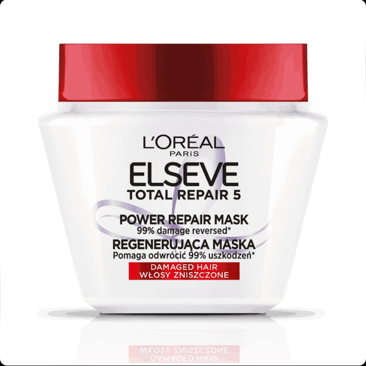 ماسک مو ترمیمکننده و تقویتکننده لورآل پاریس LOreal Elseve Total Repair 5 حاوی 10٪ کمپلکس بازسازیکننده KERATIN XS حجم 300 میل