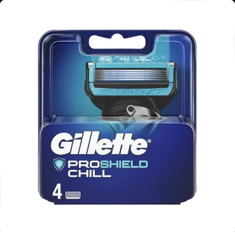 تیغ یدک ژیلت Gillette PROSHIELD CHILL بسته 4 عددی