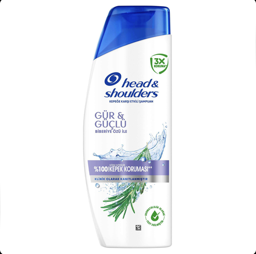 شامپو ضدشوره و تقویت‌کننده مو هد اند شولدرز Head & Shoulders Thick & Strong حاوی عصاره رزماری حجم 330 میل